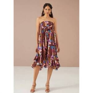 NEW ALIVIA dalia skirt dress in prairie floral cinnamon mauve